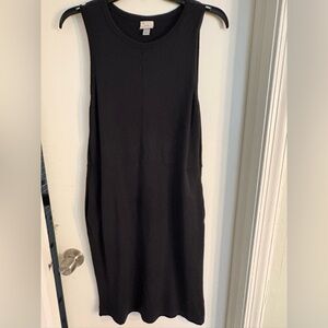 A New Day Black Sleeveless Dress with Pockets